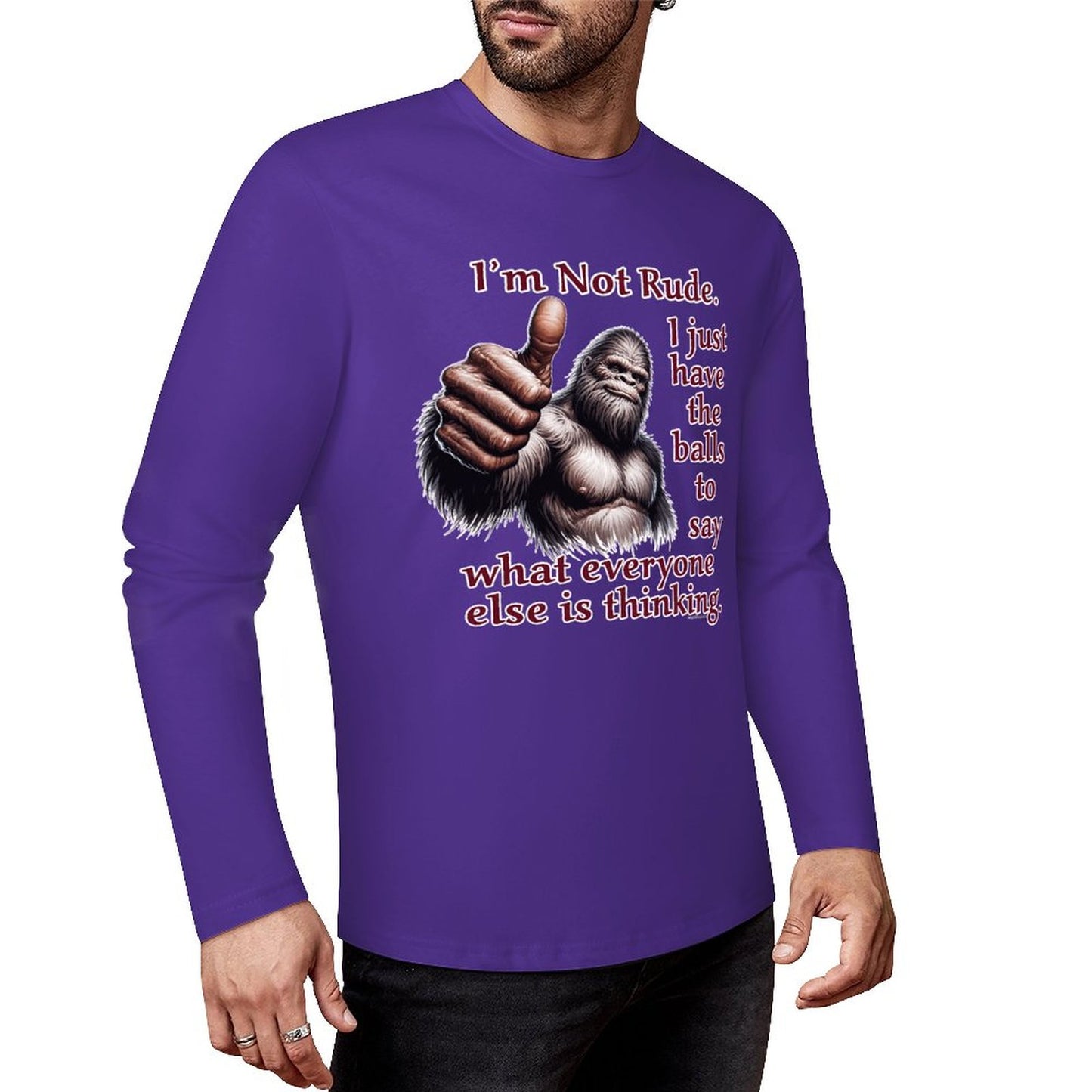 Bigfoot - Sasquatch Cotton Unisex Long Sleeve T-shirt