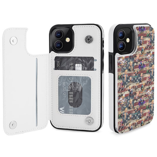 iPhone 12 Series Cell / Mobile phone Flip wallet case - 20 Donald Trump Designs, MAGA