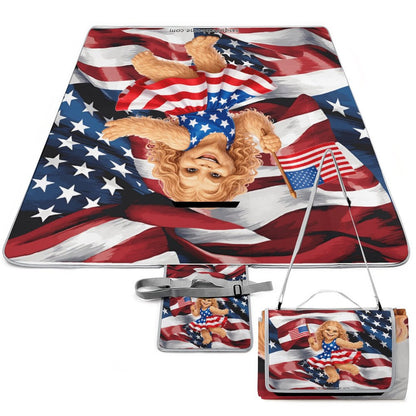 Foldable Zipper Picnic Mat- Blanket 58”x58” w/ Carry Straps