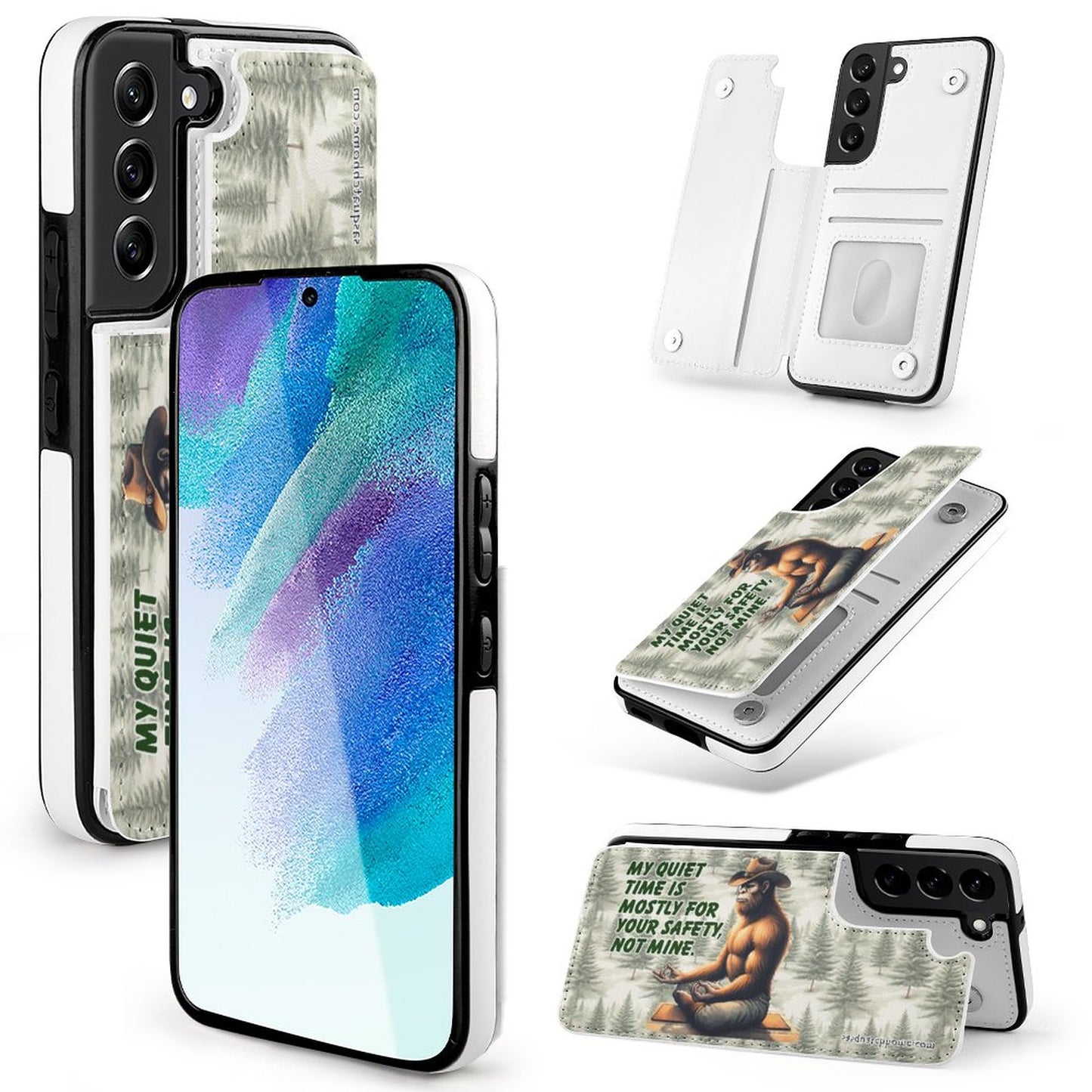 Bigfoot, Sasquatch, "My Quiet Time..." - Samsung S22 Phone Case / Phone Case Wallet