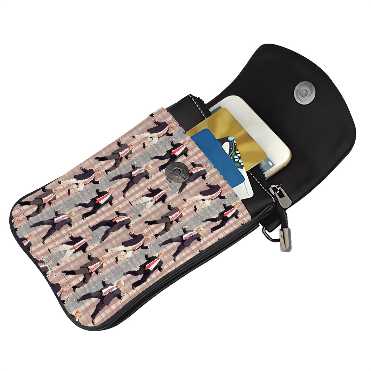 Crossbody Cell Phone Purse - Donald Trump, MAGA Designs, Trump Dance, Christmas Trump