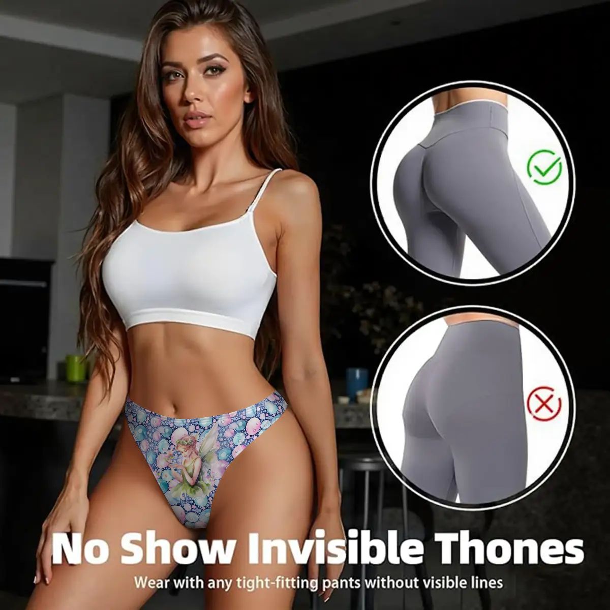 Women’s Fairy Polyester Thong, Panties, Underwear