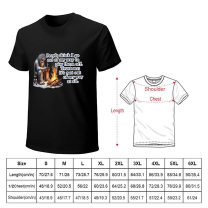 "People Say I go out of my way", Bigfooot, Sasquatch - Short Sleeve Tshirt Men