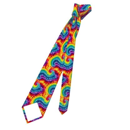 Rainbow Tie Dye, Silky Polyester Dapper Neck Tie