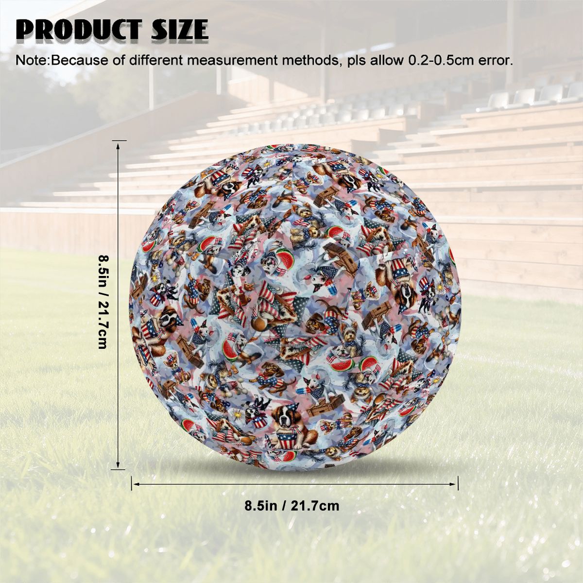 8.5 Inch Training Soccer Ball, 9 Patriot Designs
