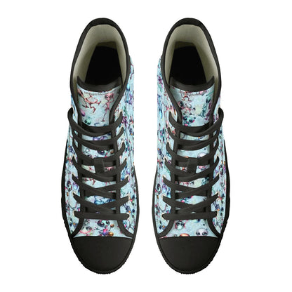 6 Alien Designs, Women's High Top Canvas Shoes