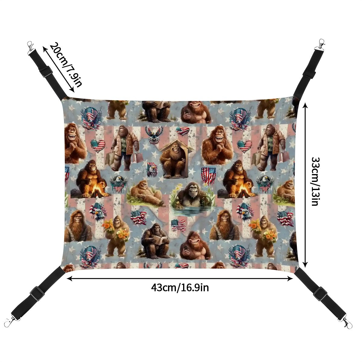 20 Bigfoot / Sasquatch Designs, Pet Hammock - Bigfoot / Sasquatch Collection