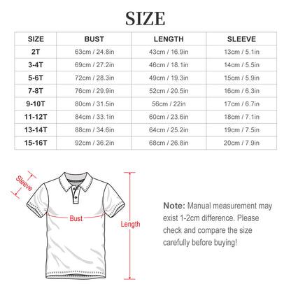 6 Fairy Design, Kids Button Down Polo Shirt