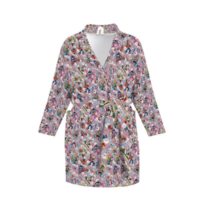 8 Patriot Designs / Animals, Women’s Bath Robe 33.5” Long