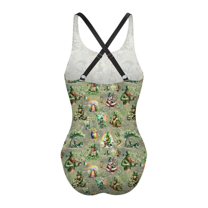 Sasquatch, Bigfoot Cross-Back One Piece Swimsuit
