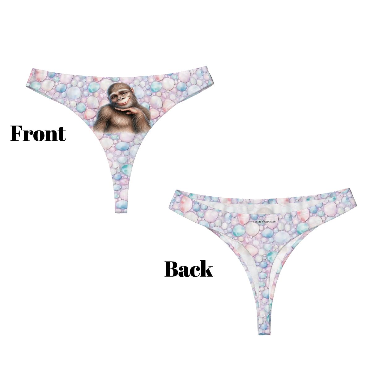 Women’s Polyester Female Bigfoot Thong, Panties, Underwear