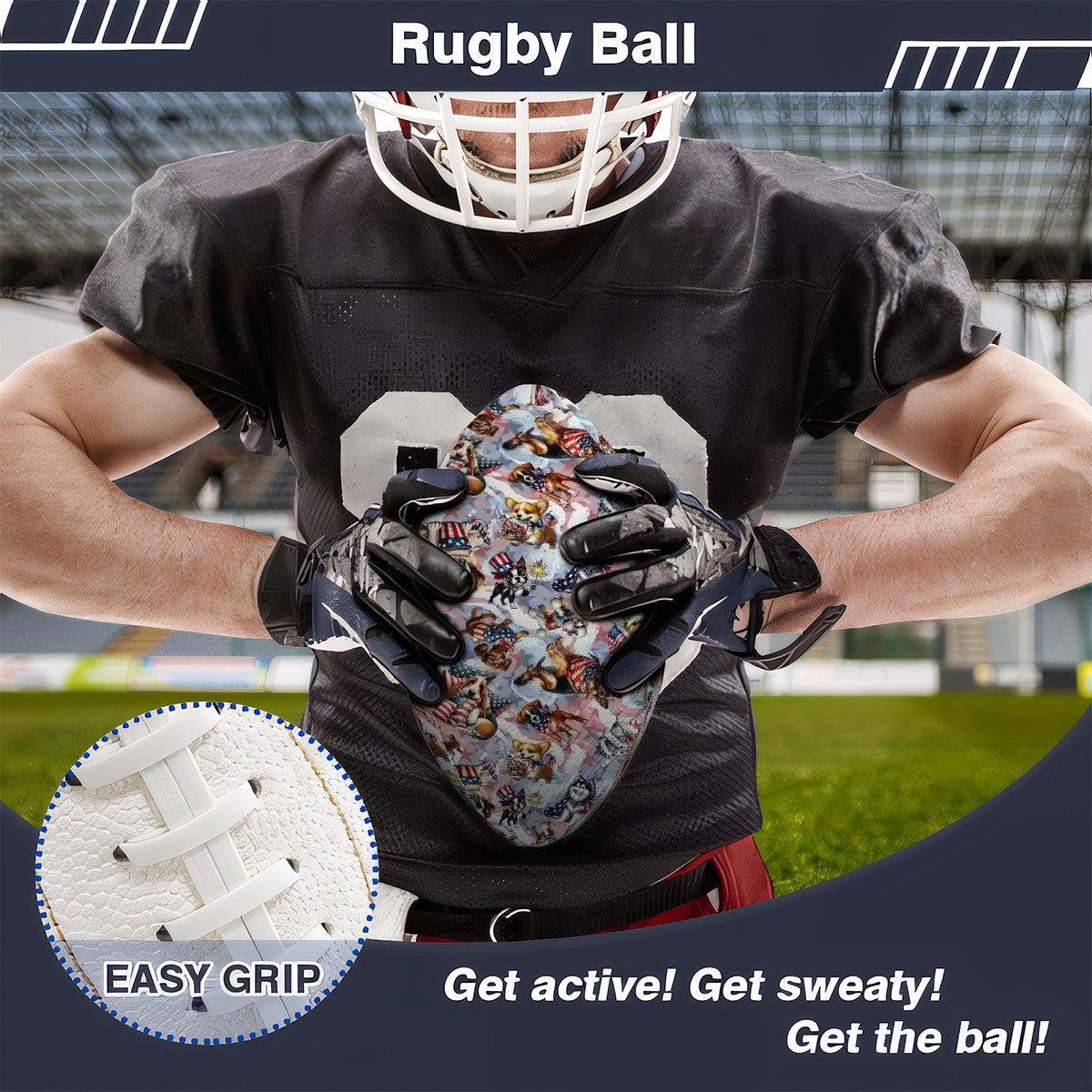 8 Patriot Designs, Leather Rugby / Football