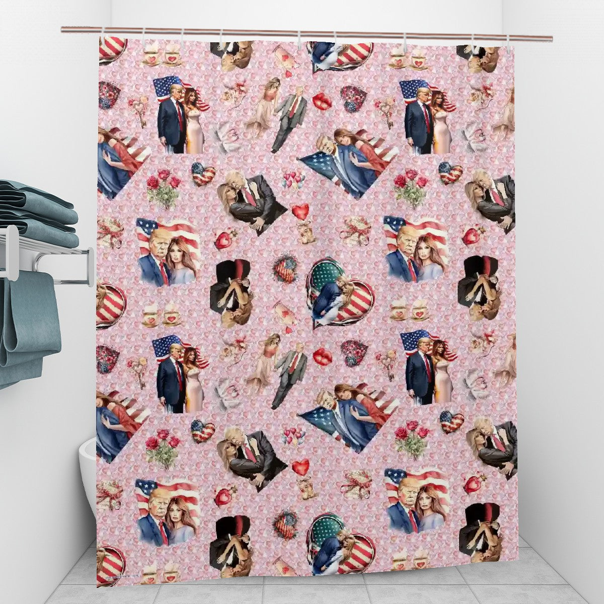 Don & Melania Trump Polyester Shower Curtain  - 60”x72”