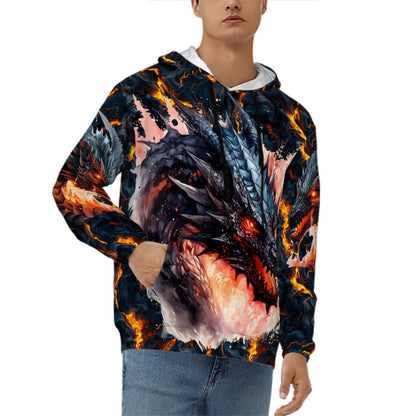 Dragon Design, Eyes on Hoodie, Zip Up Hoodie
