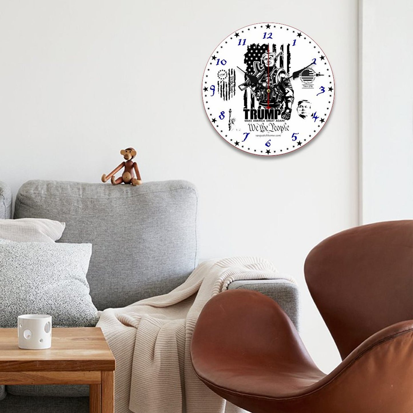 Donald Trump Wooden Wall Clock- Made in USA
