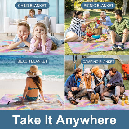 Foldable Zipper Picnic Mat- Blanket 58”x58” w/ Carry Straps