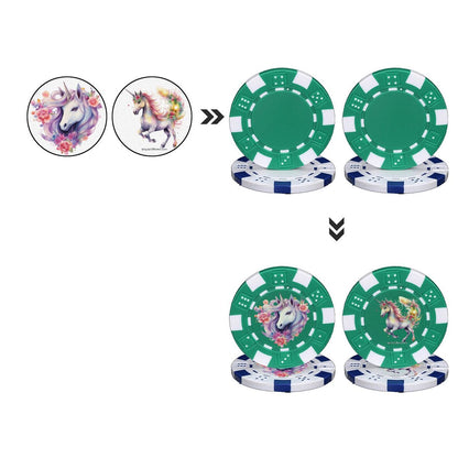 Unicorn 10 Piece Poker Chips Set