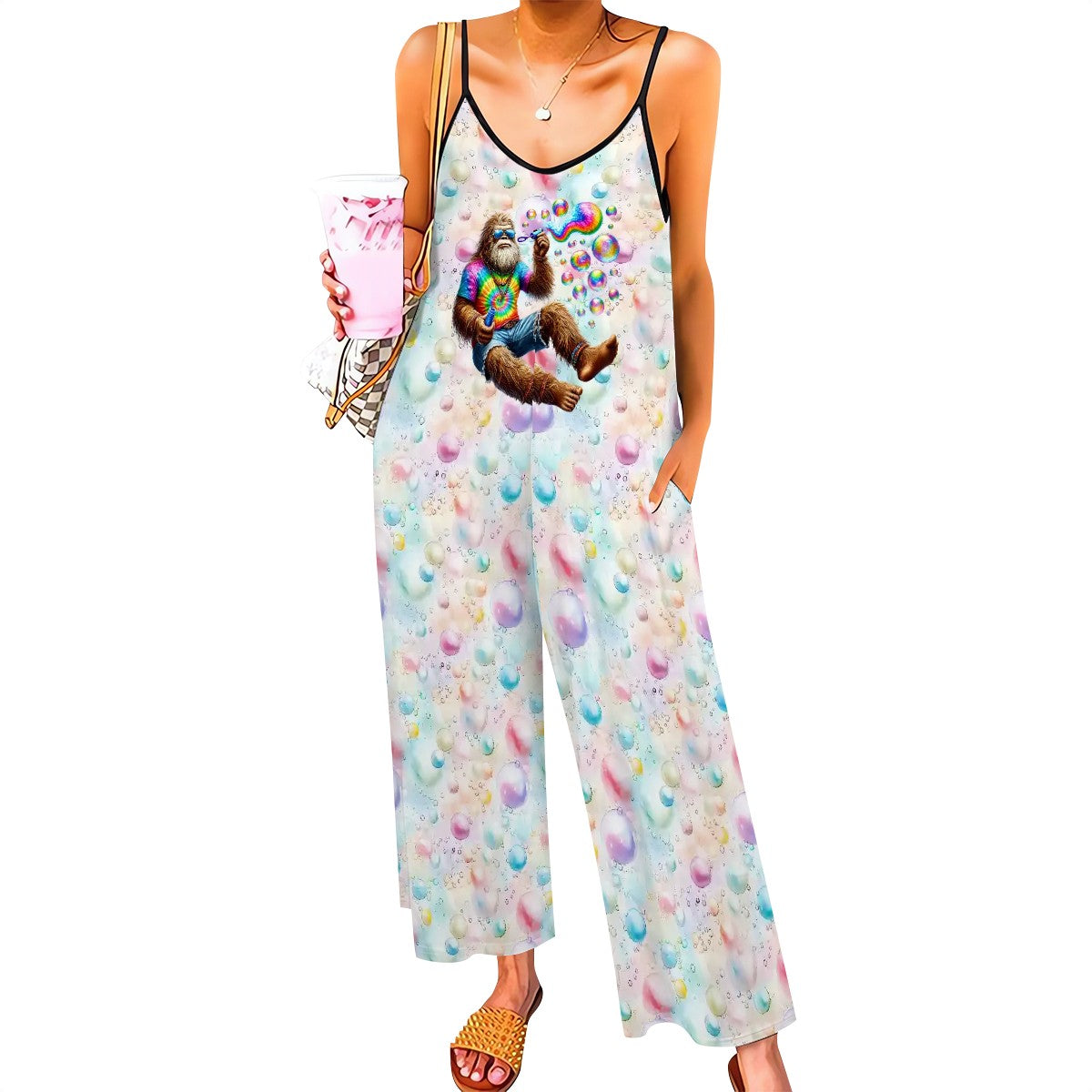 Bigfoot Sasquatch Bubbles, Casual Jumpsuits for Women
