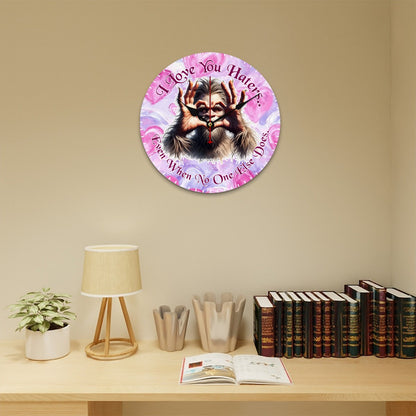 Bigfoot Sasquatch "I love you haters.." Wooden Wall Clock- Made in USA