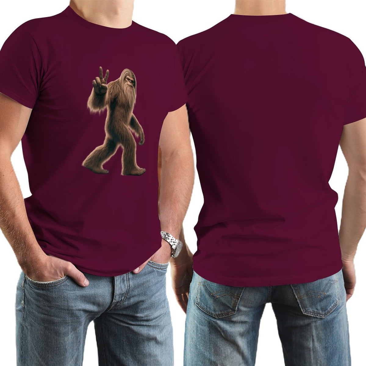 Bigfoot, Sasquatch, Short Sleeve Cotton T-shirt