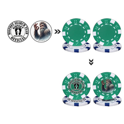 Sasquatch Search Team 10 Piece Poker Chips Set