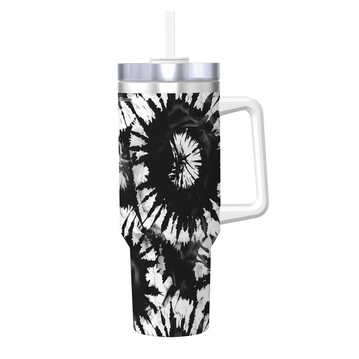 Tie Dye Themed 40 oz Travel Coffee Mugs with a Straw