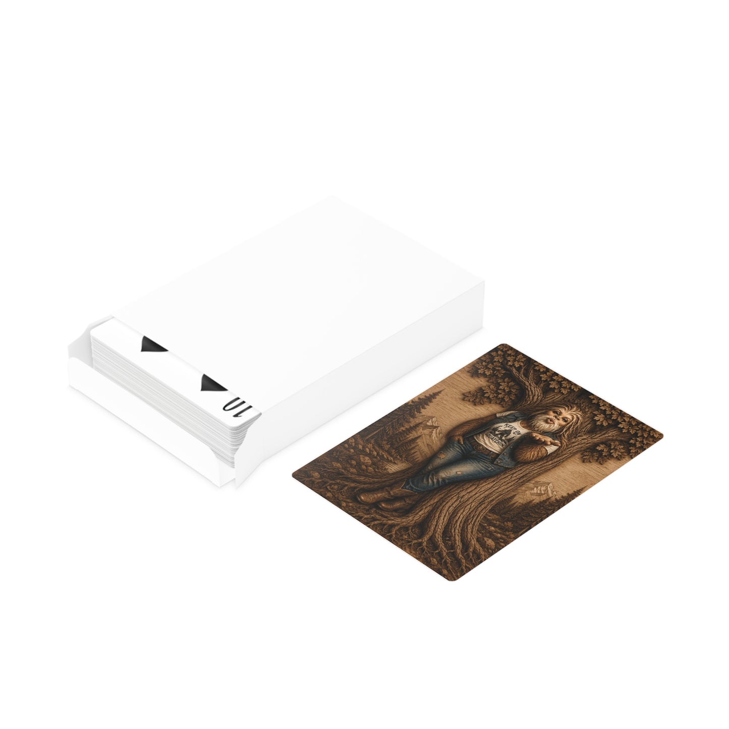 Bigfoot Sasquatch Kissy Face Playing Cards