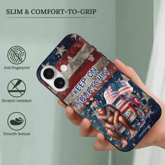 Bigfoot / Sasquatch "Keep on Squatchin'" iPhone 17 Thermoplastic Polyurethane Phone Case