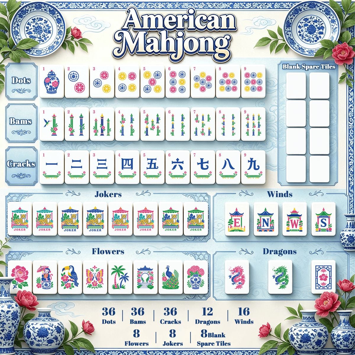 Teacher Sasquatch Chinoiserie Chic American Mahjong Tiles