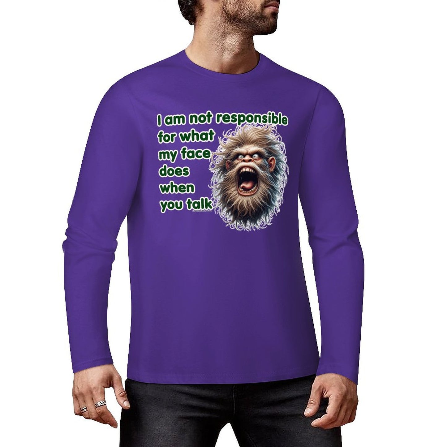 Bigfoot - Sasquatch Cotton Unisex Long Sleeve T-shirt