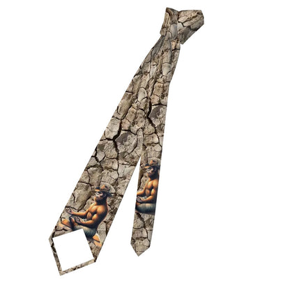 Yoga Bigfoot, Sasquatch, Silky Polyester Dapper Neck Tie