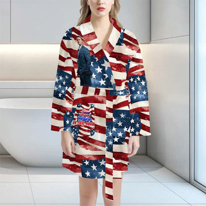 Charlie Kirk Memorial Women’s Bath Robe 33.5” Long