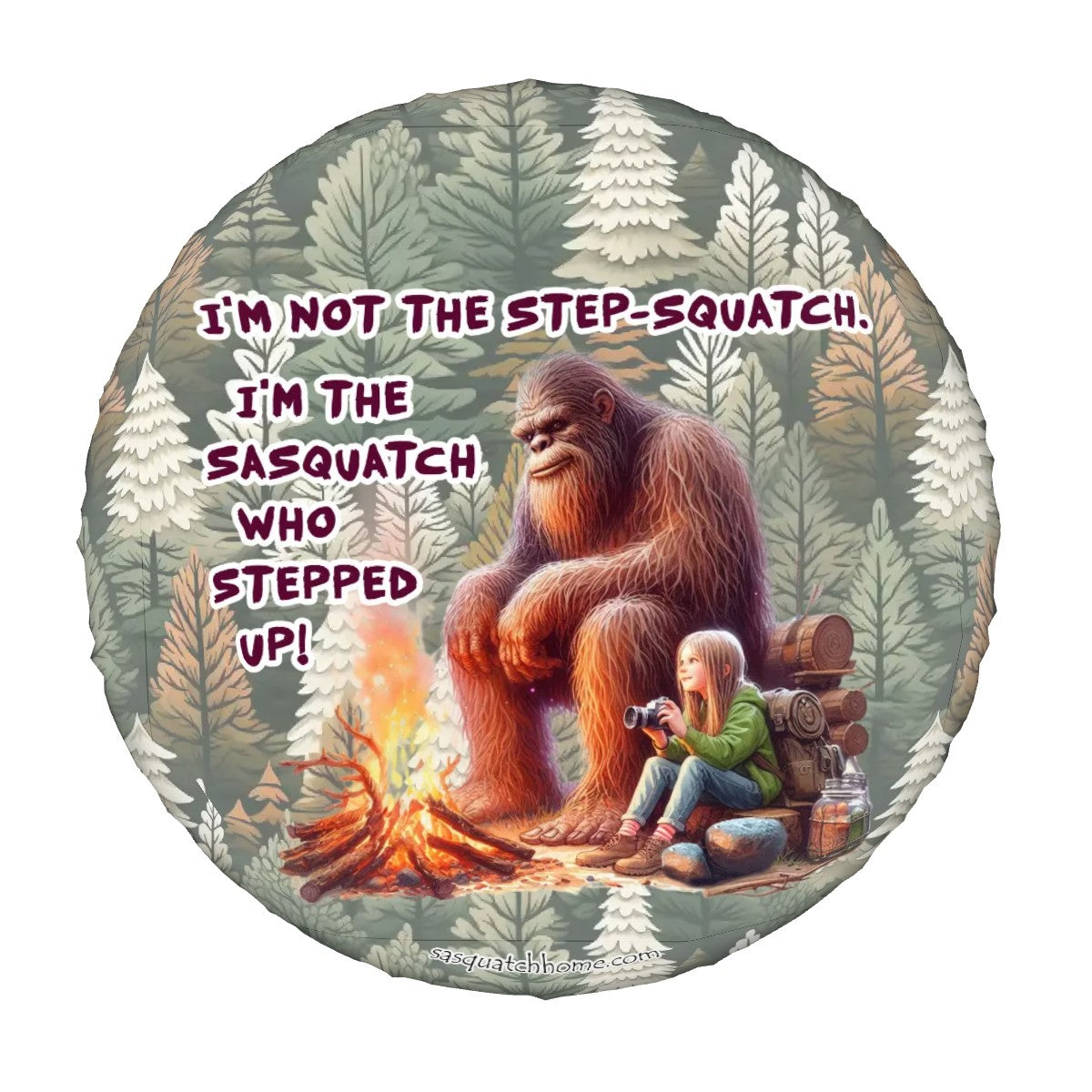 Step Up Sasquatch Bigfoot Tire Cover - Protect Your Spare with Style