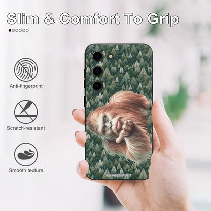 Sasquatch, Bigfoot Blow Kiss, Samsung S23 Series Cell Phone Case