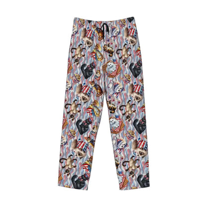 8 Patriotic Designs, Men’s Polyester, Drawstring, Pajama Pants