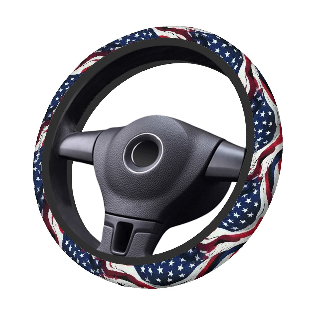 American Flag, Rugged Auto Steering Wheel Cover - 15" b