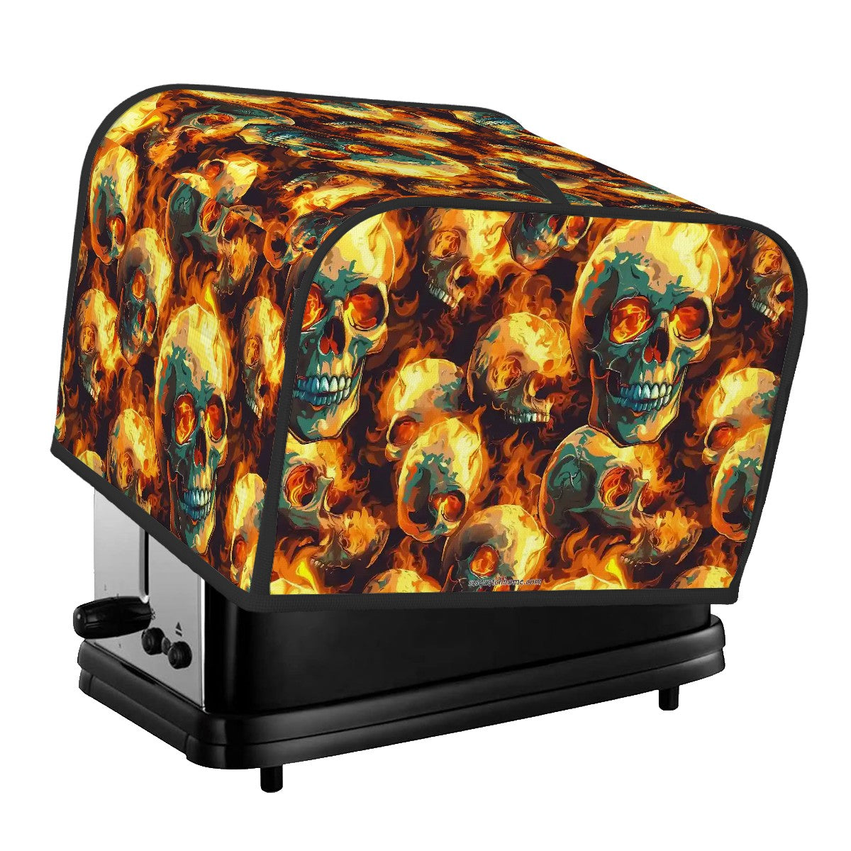 Flaming Skulls, 4 Slice Toaster Cover