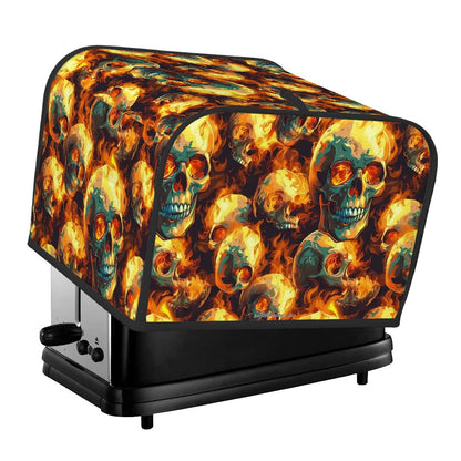 Flaming Skulls, 4 Slice Toaster Cover