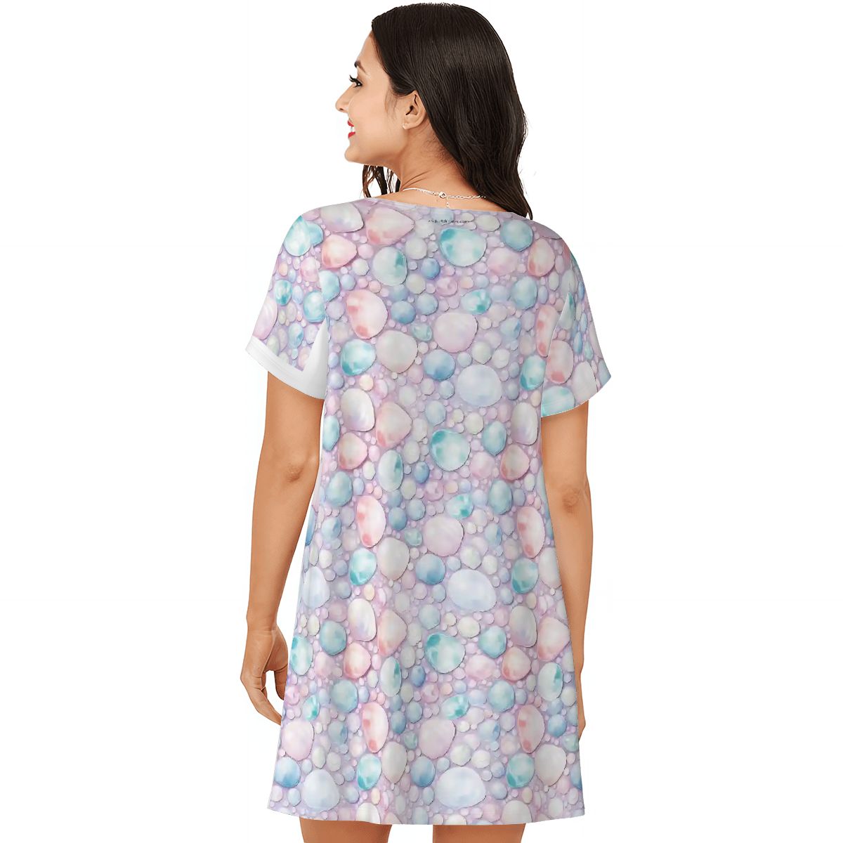 Unicorn Themed, Women’s Loose Fit Short Sleeve Night Gown