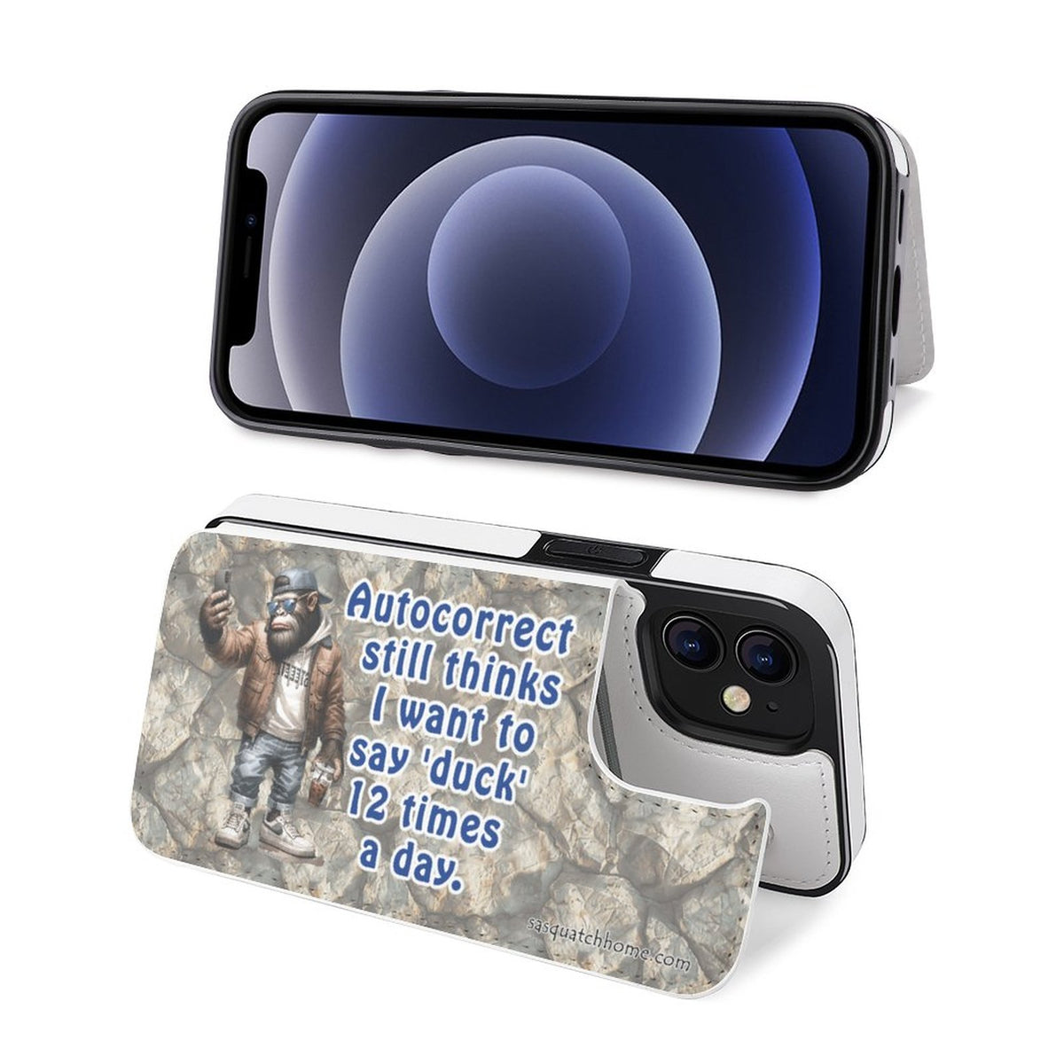 iPhone 12 Series Cell / Mobile phone Flip wallet case- , "Autocorrect.."