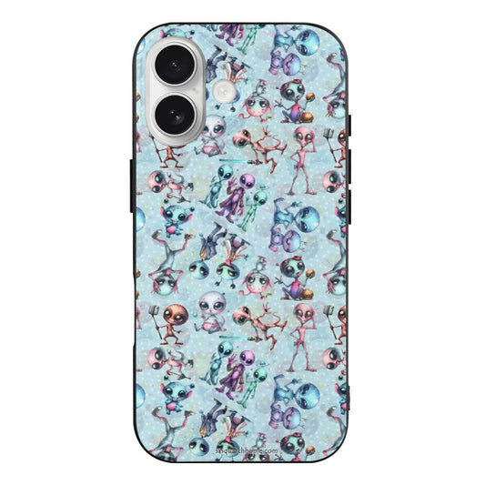 6 Alien Designs, iPhone 17 Thermoplastic Polyurethane Phone Case