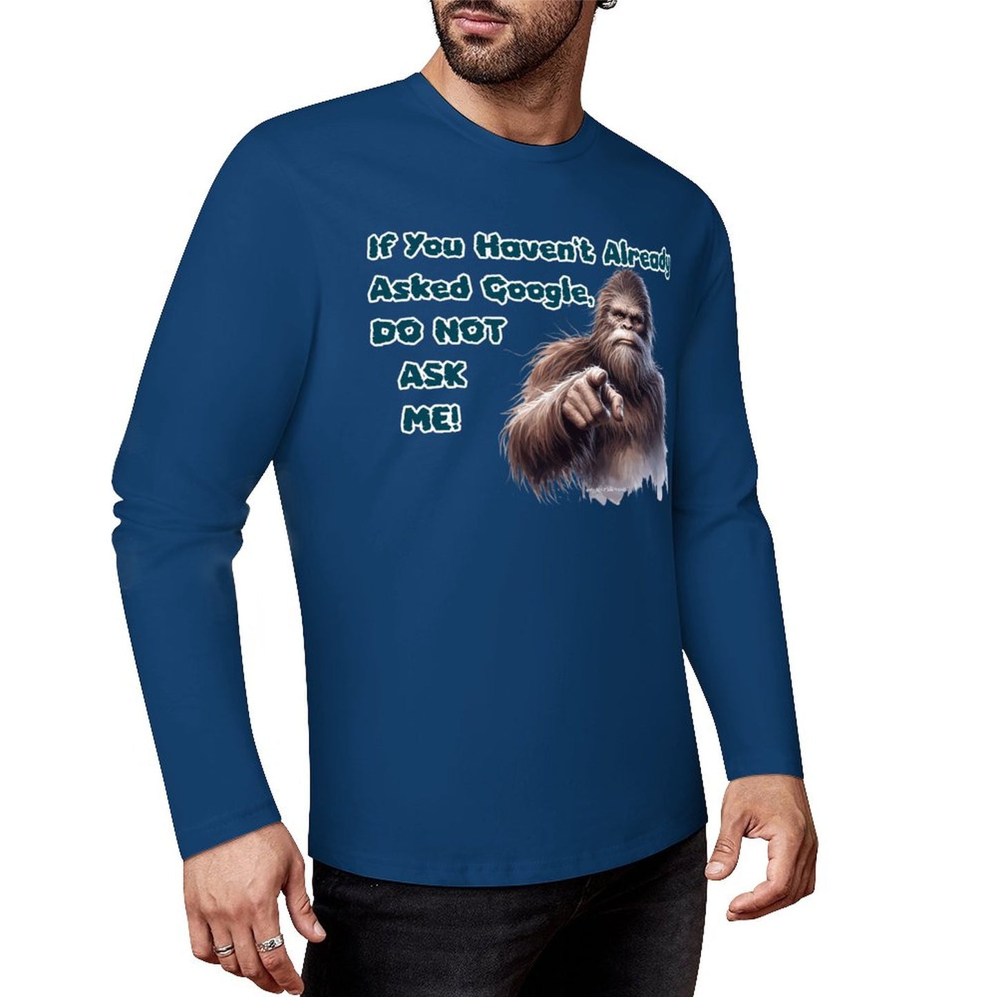 Bigfoot - Sasquatch Cotton Unisex Long Sleeve T-shirt
