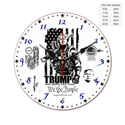 Donald Trump Wooden Wall Clock- Made in USA