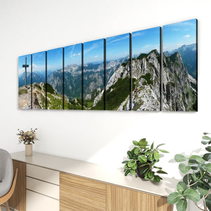 Mountainous Scenery - 8 Panels Canvas Prints Wall Art