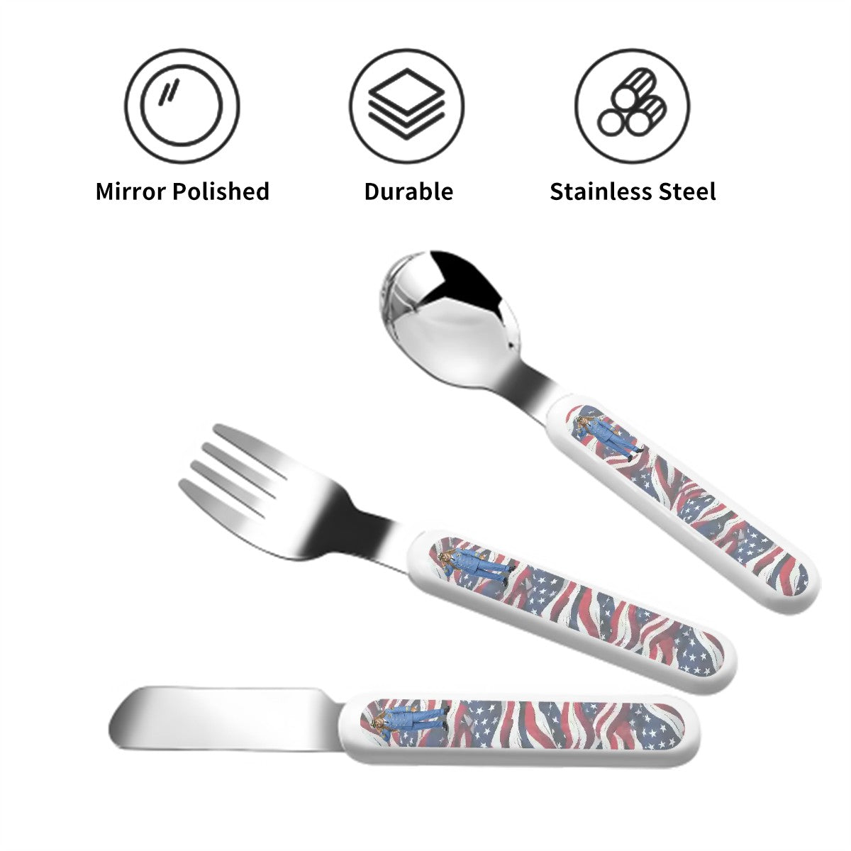 Kids Cutlery Set Straight Handle