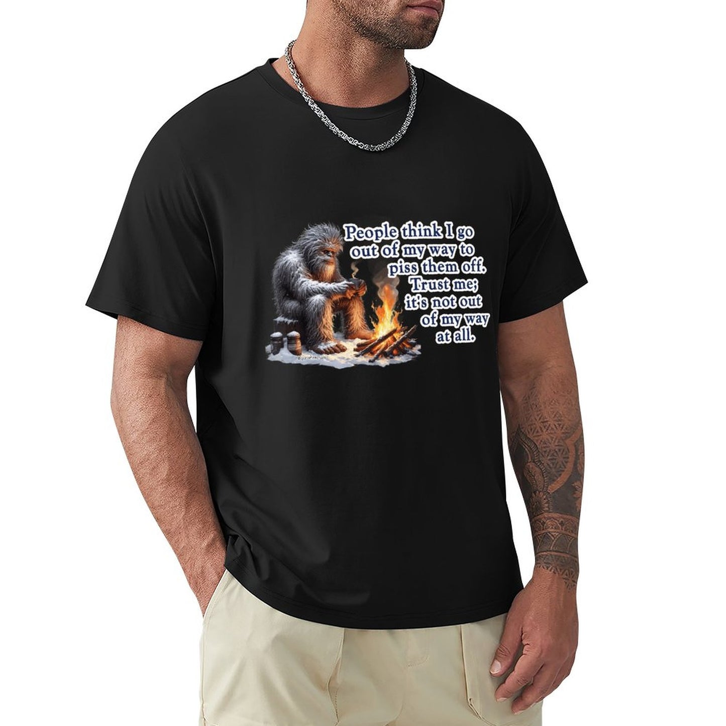 "People Say I go out of my way", Bigfooot, Sasquatch - Short Sleeve Tshirt Men