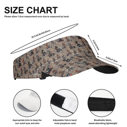 Motorcycle Sasquatch Sun Visor Hat Sasquatch / Bigfoot
