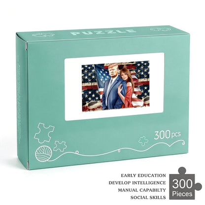 Donald & Melania Trump 300pcs Horizontal Wooden Jigsaw Puzzles