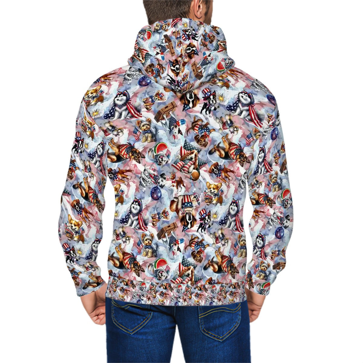 8 Patriot Designs, Adult Zip Up Hoodie
