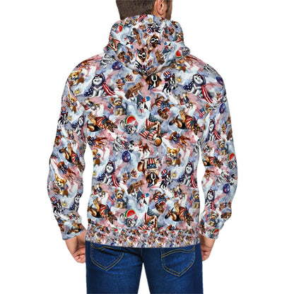 8 Patriot Designs, Adult Zip Up Hoodie
